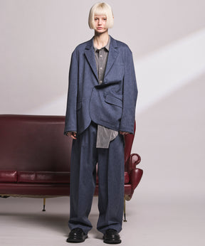 Prime-Over Flocky Print Regular Collar Shirt Coat