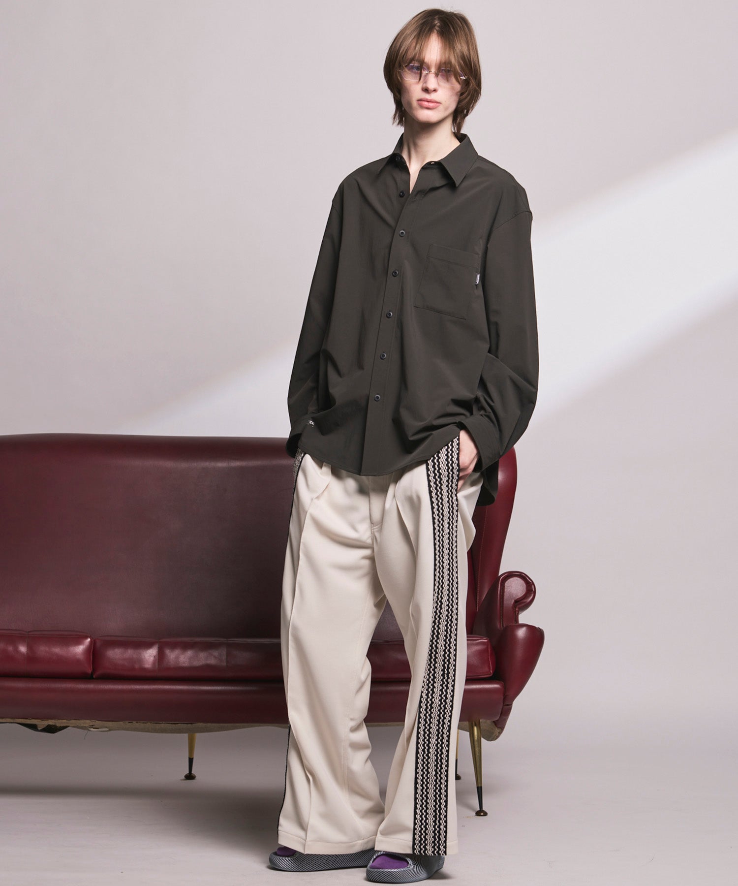 4 Colors Chambray Washable Wool Peaked Lapel Double Breasted Jacket