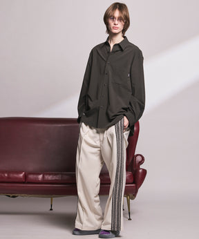 4 Colors Chambray Washable Wool Peaked Lapel Double Breasted Jacket