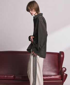 4 Colors Chambray Washable Wool Peaked Lapel Double Breasted Jacket