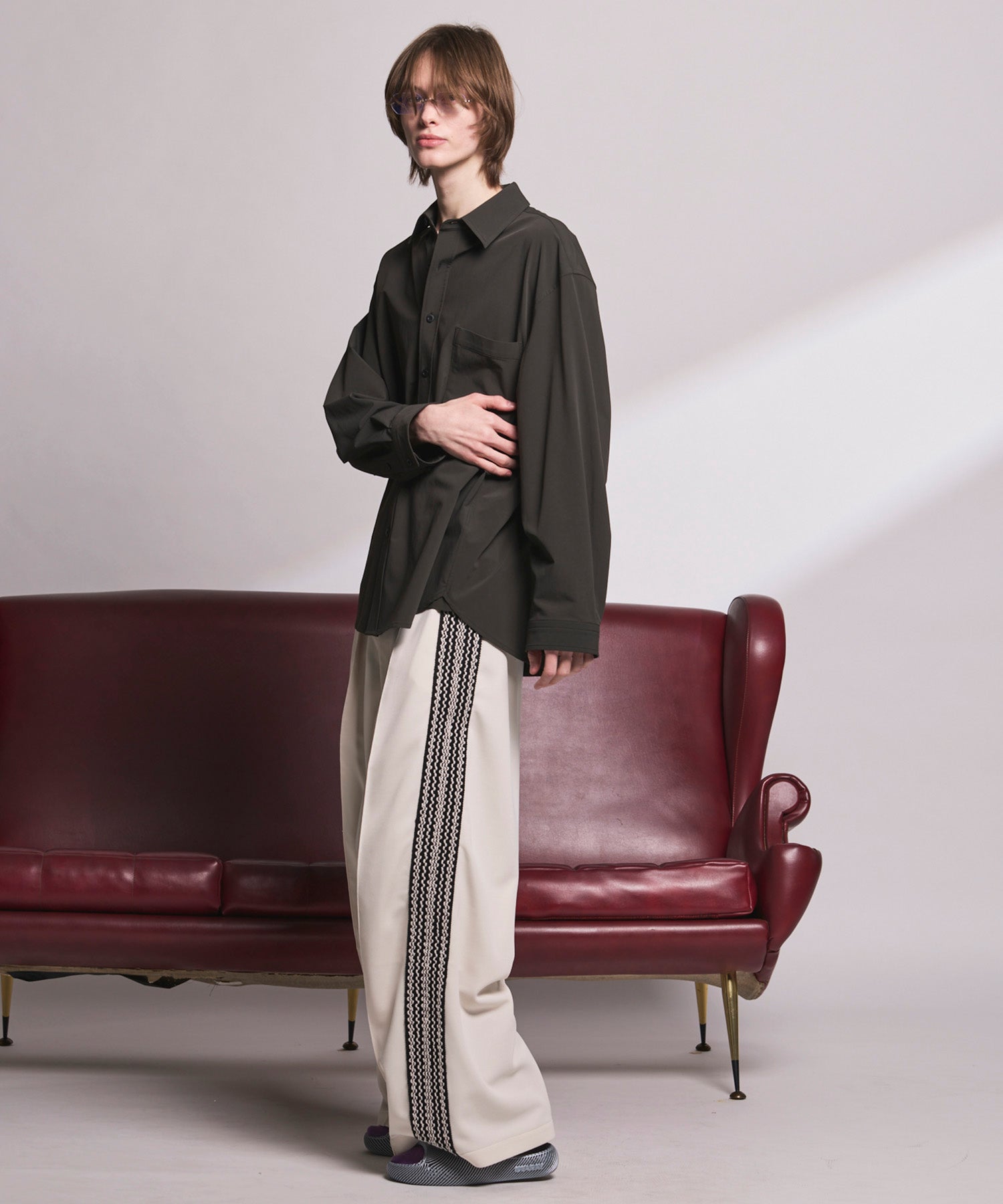 4 Colors Chambray Washable Wool Peaked Lapel Double Breasted Jacket