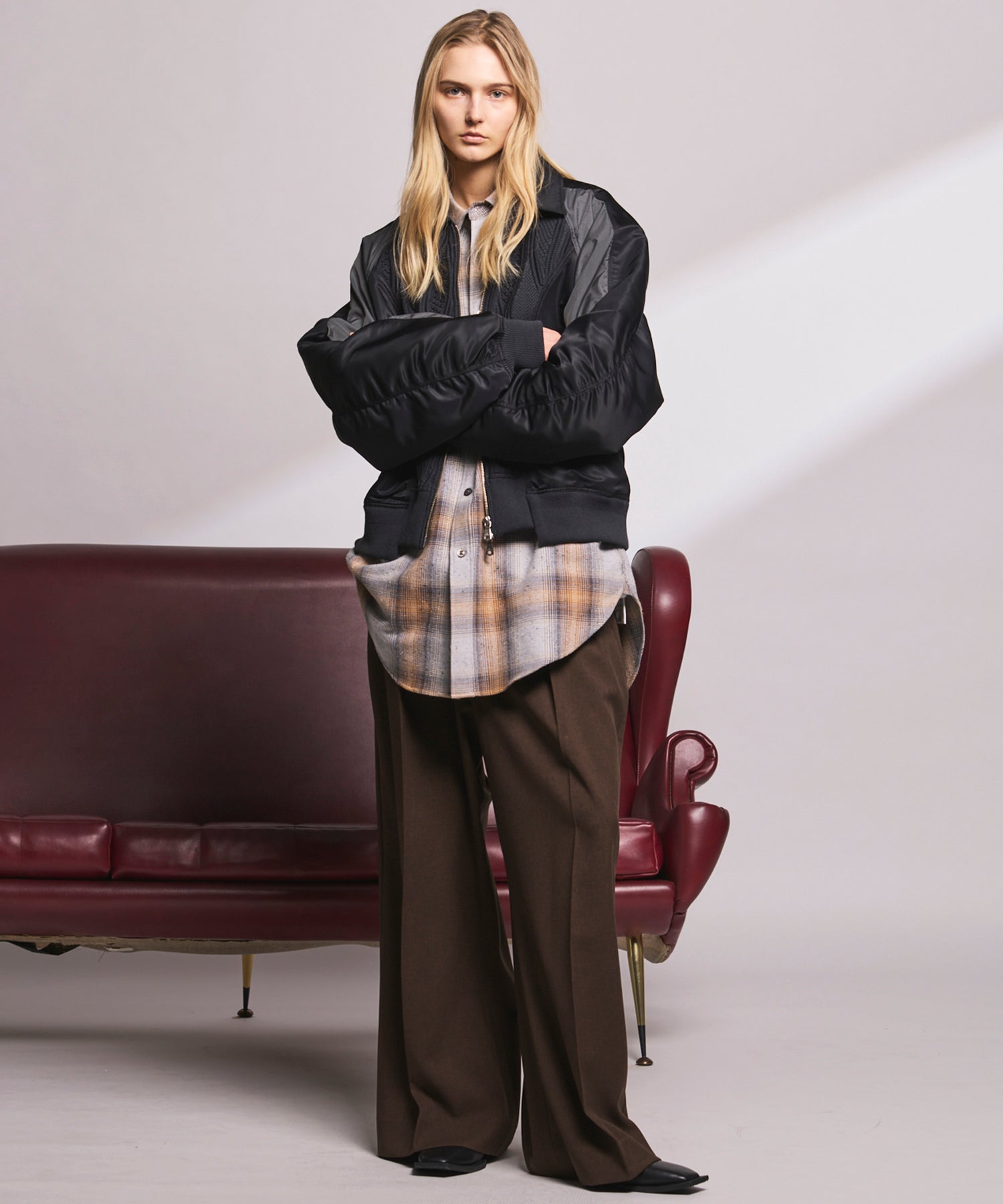 【Italian Dead Stock Fabric】Prime-Over Maxi Regular Collar Shirts Coat