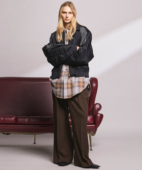 【Italian Dead Stock Fabric】Prime-Over Maxi Regular Collar Shirts Coat