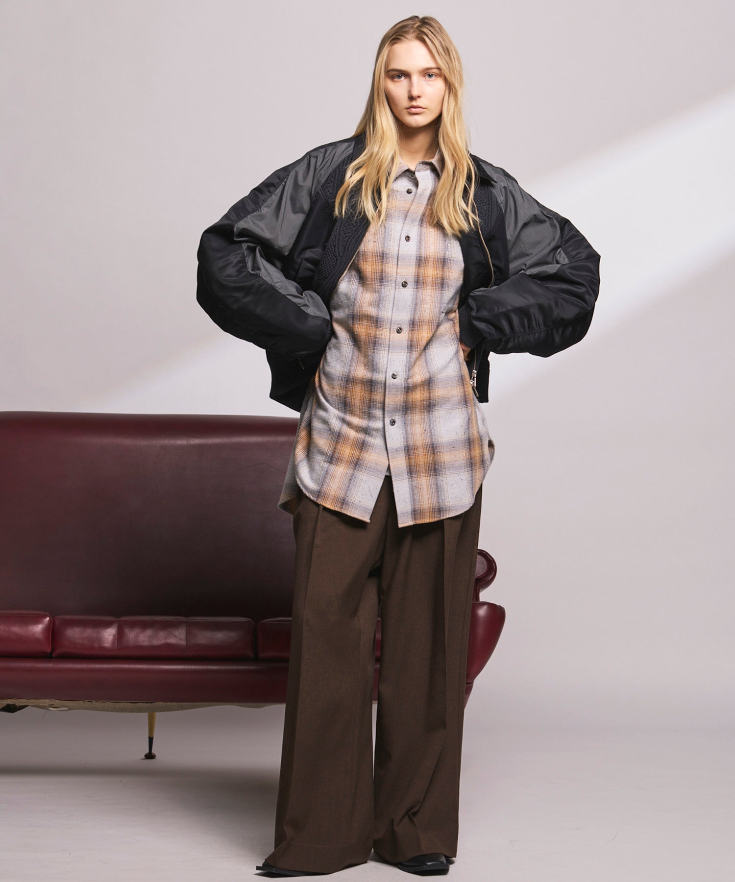 Cotton Bulky Acrylic Blend Prime-Over Gradation Dyeing Knit