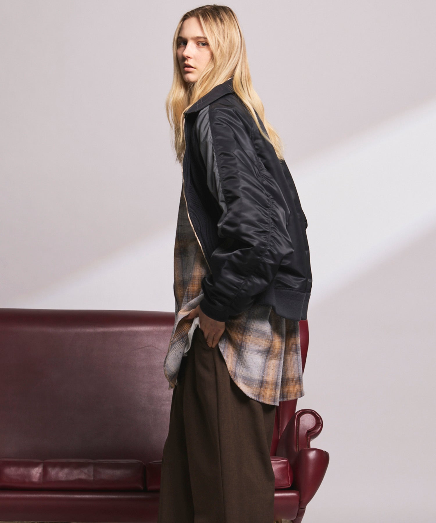 Cotton Bulky Acrylic Blend Prime-Over Gradation Dyeing Knit