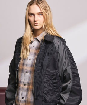 Cotton Bulky Acrylic Blend Prime-Over Gradation Dyeing Knit