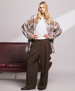 【Italian Dead Stock Fabric】Prime-Over Maxi Regular Collar Shirts Coat