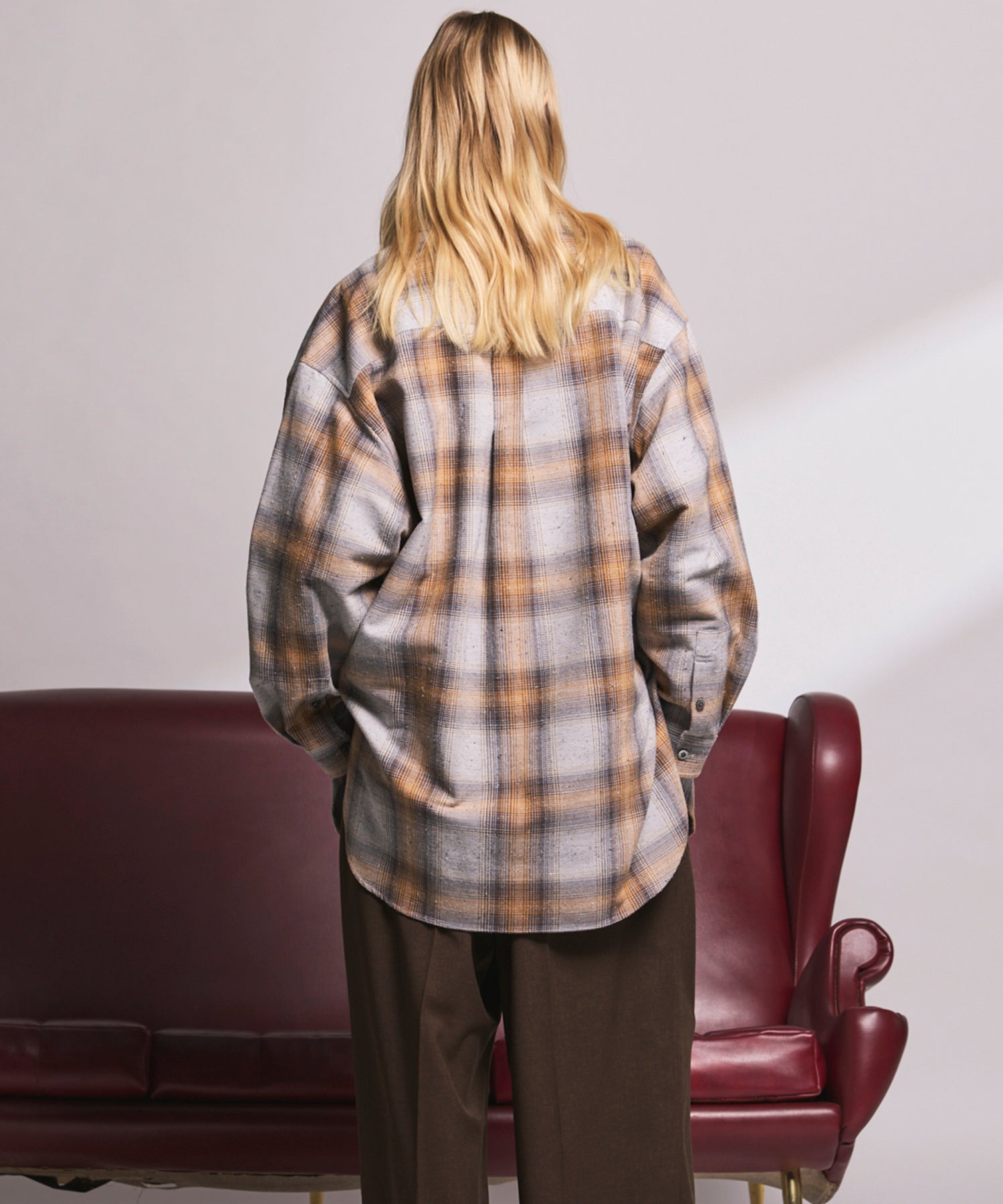 【Italian Dead Stock Fabric】Prime-Over Maxi Regular Collar Shirts Coat