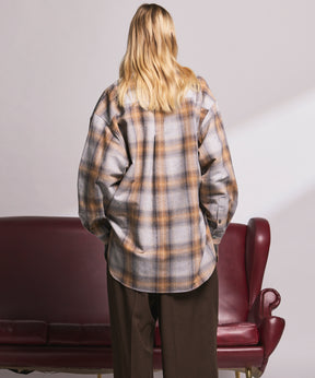 【Italian Dead Stock Fabric】Prime-Over Maxi Regular Collar Shirts Coat