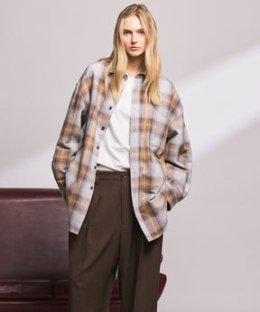 【Italian Dead Stock Fabric】Prime-Over Maxi Regular Collar Shirts Coat