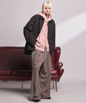 4 Colors Chambray Washable Wool Peaked Lapel Double Breasted Jacket