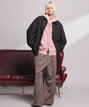 【Italian Dead Stock Fabric】Prime-Over Regular Collar Heavy-Weight Flannel Shirt Blouson