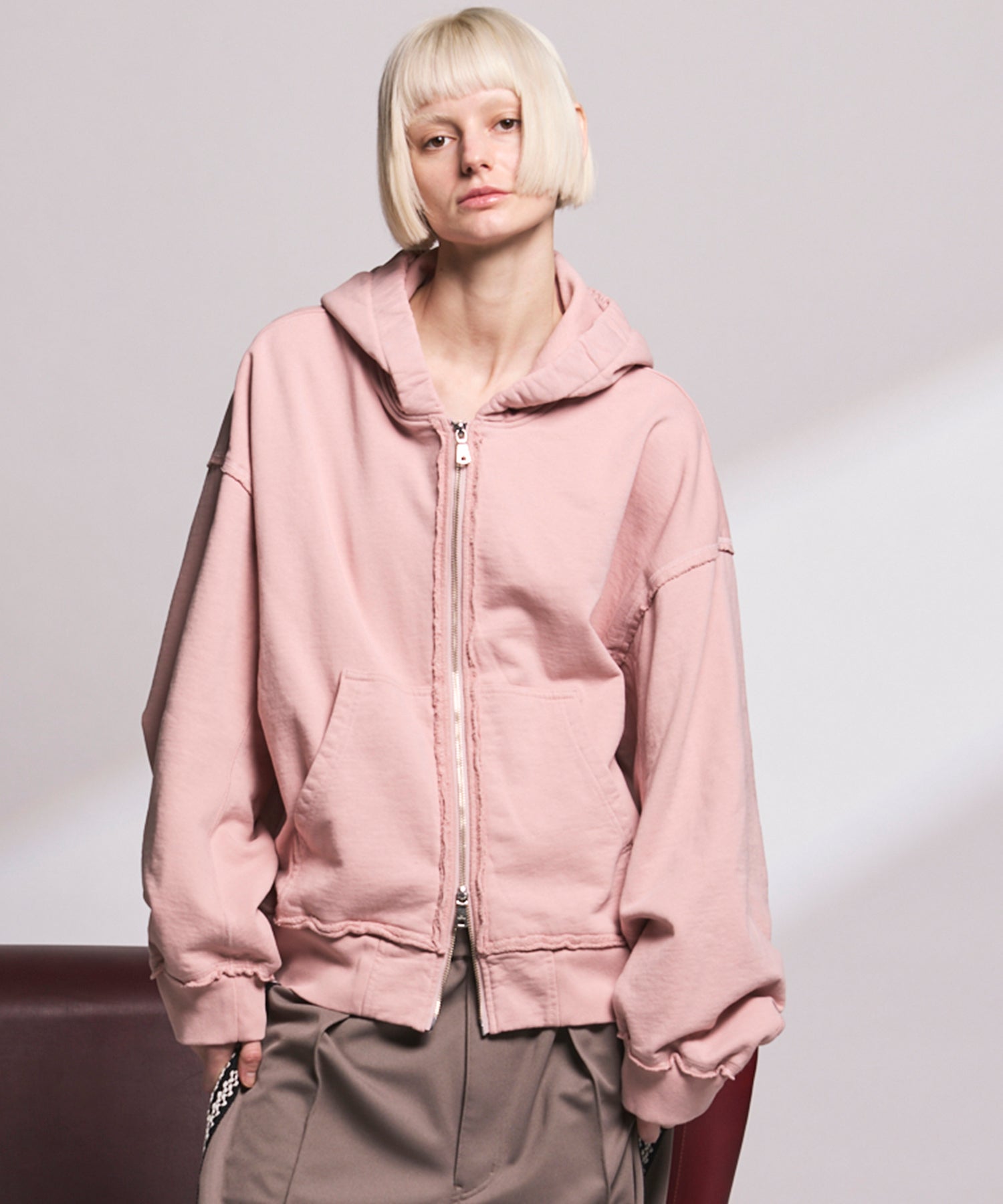 4 Colors Chambray Washable Wool Peaked Lapel Double Breasted Jacket