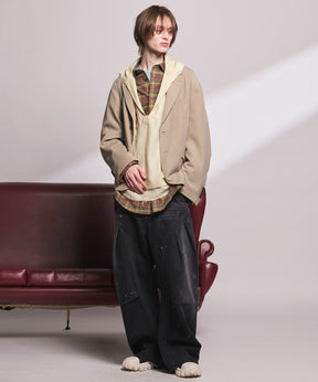 【Italian Dead Stock Fabric】Prime-Over Maxi Regular Collar Shirts Coat