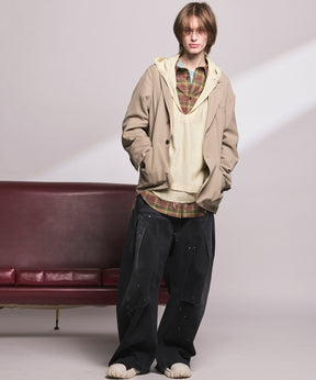 3D Cut Prime-Wide Gathered Denim Pants