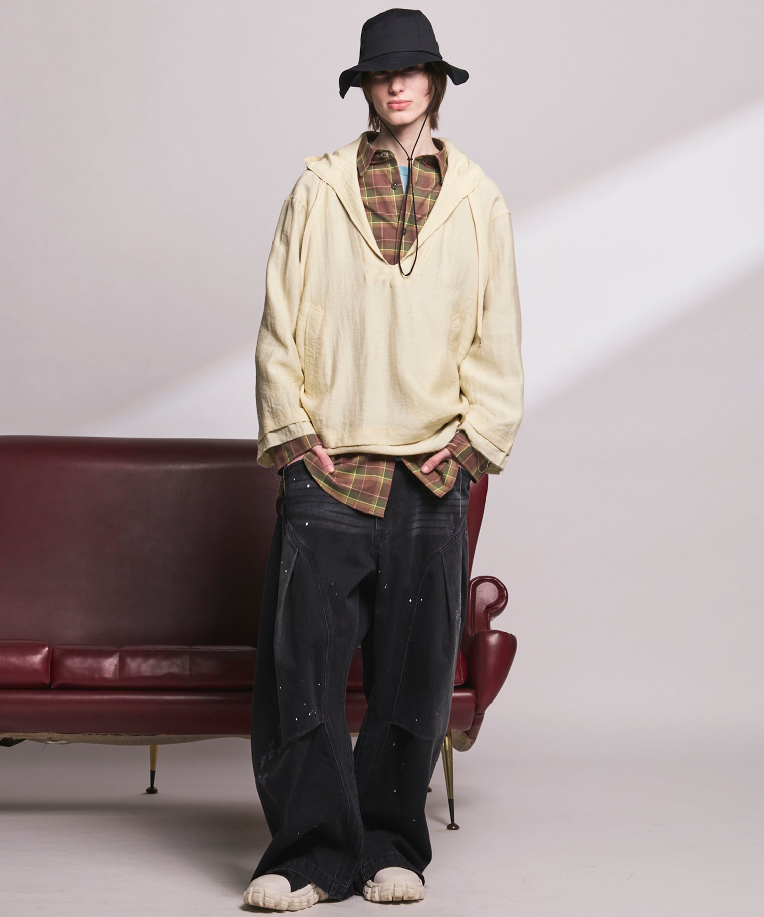 【Italian Dead Stock Fabric】Prime-Over Maxi Regular Collar Shirts Coat