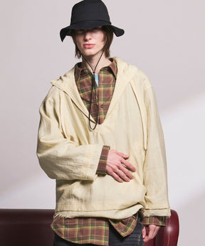 4 색 샹 브레이 세탁 가능한 양모 피크 라펠 더블 가슴 재킷