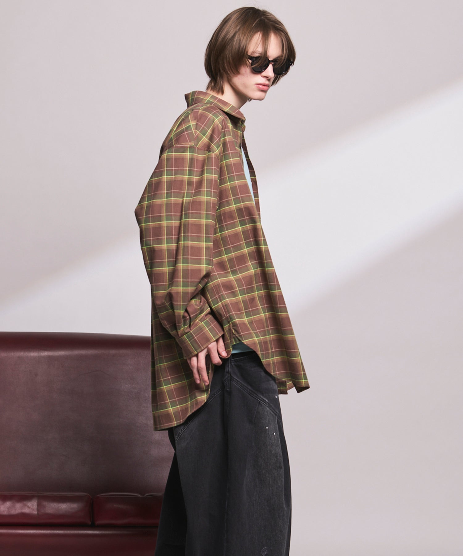 【Italian Dead Stock Fabric】Prime-Over Maxi Regular Collar Shirts Coat