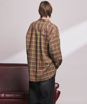 【Italian Dead Stock Fabric】Prime-Over Maxi Regular Collar Shirts Coat