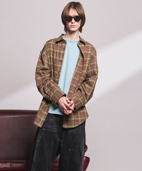 【Italian Dead Stock Fabric】Prime-Over Maxi Regular Collar Shirts Coat