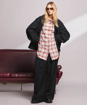 4 Colors Chambray Washable Wool Peaked Lapel Double Breasted Jacket