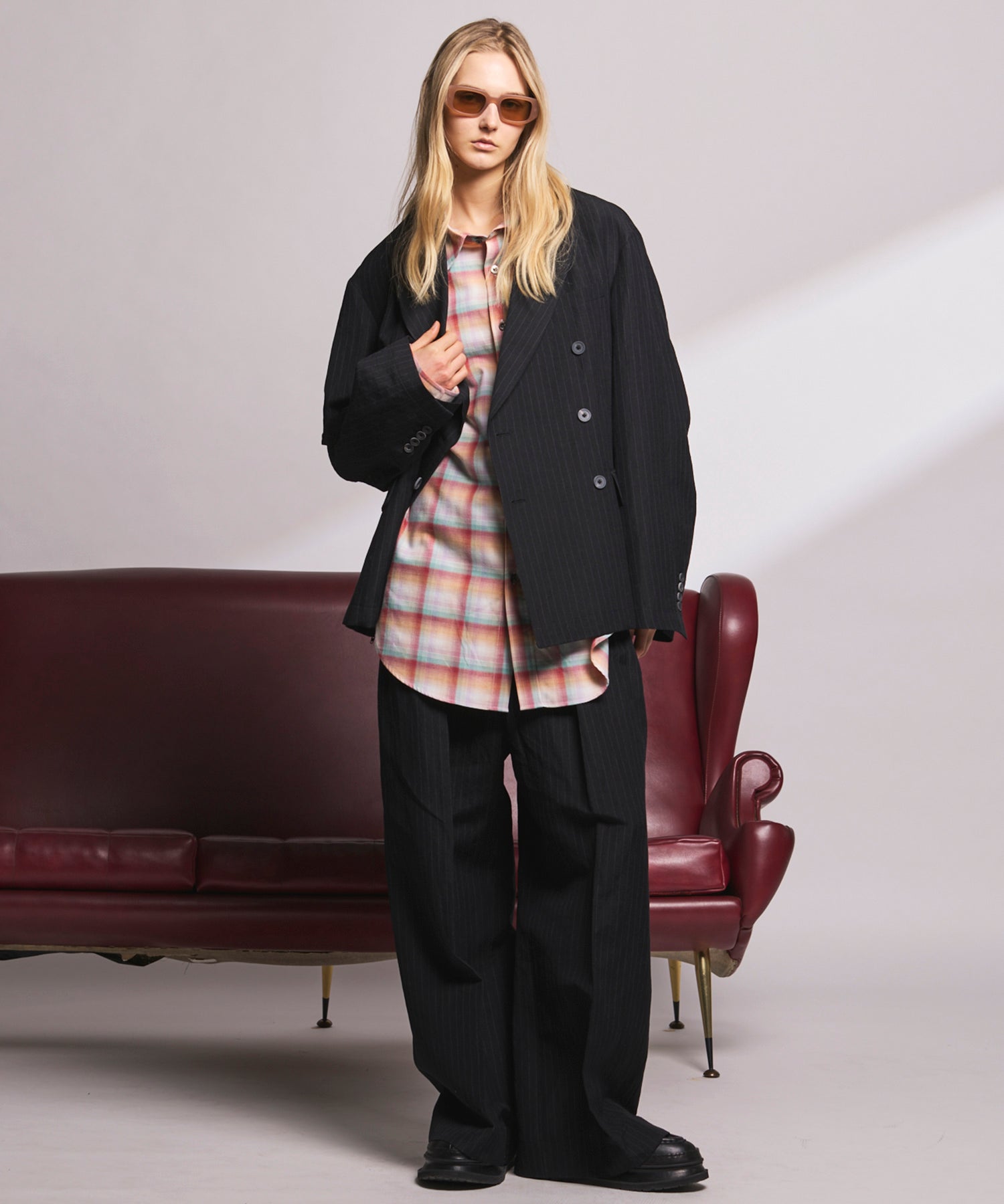 【Italian Dead Stock Fabric】Prime-Over Maxi Regular Collar Shirts Coat