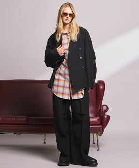 【Italian Dead Stock Fabric】Prime-Over Maxi Regular Collar Shirts Coat