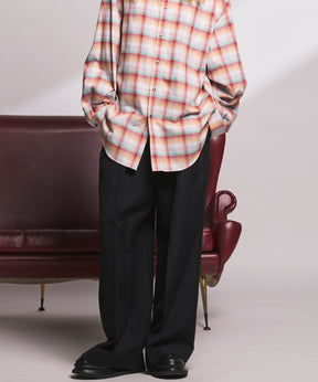 4 Colors Chambray Washable Wool Peaked Lapel Double Breasted Jacket