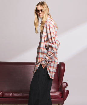 【Italian Dead Stock Fabric】Prime-Over Maxi Regular Collar Shirts Coat