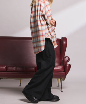 4 Colors Chambray Washable Wool Peaked Lapel Double Breasted Jacket