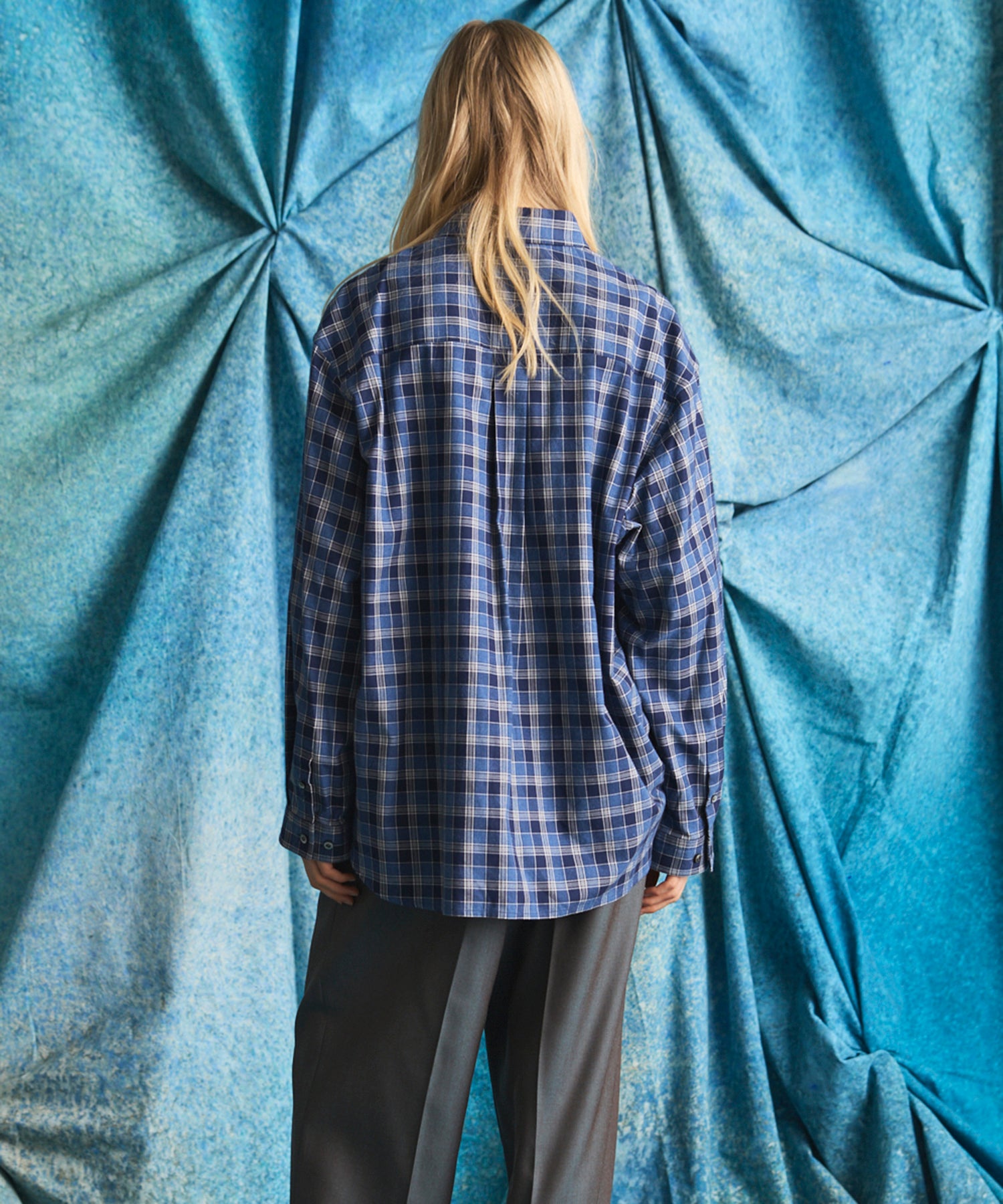 【Italian Dead Stock Fabric】Regular Collar Prime-Over Shirt