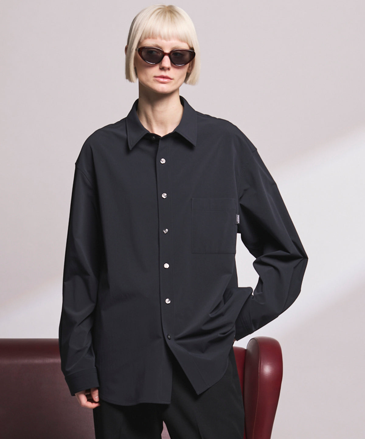 4 색 샹 브레이 세탁 가능한 양모 피크 라펠 더블 가슴 재킷