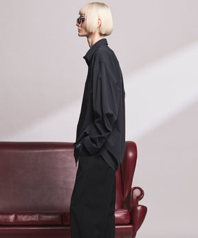 4 Colors Chambray Washable Wool Peaked Lapel Double Breasted Jacket