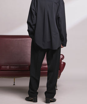 4 Colors Chambray Washable Wool Peaked Lapel Double Breasted Jacket