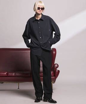 4 Colors Chambray Washable Wool Peaked Lapel Double Breasted Jacket