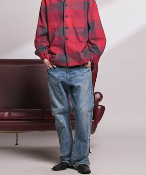 【26SS PRE-ORDER】【Vintage Style Denim Fabric】Semi-flared Denim Pants