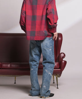 【26SS PRE-ORDER】【Vintage Style Denim Fabric】Semi-flared Denim Pants
