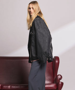 4种颜色Chambray可洗羊毛峰峰双胸夹克