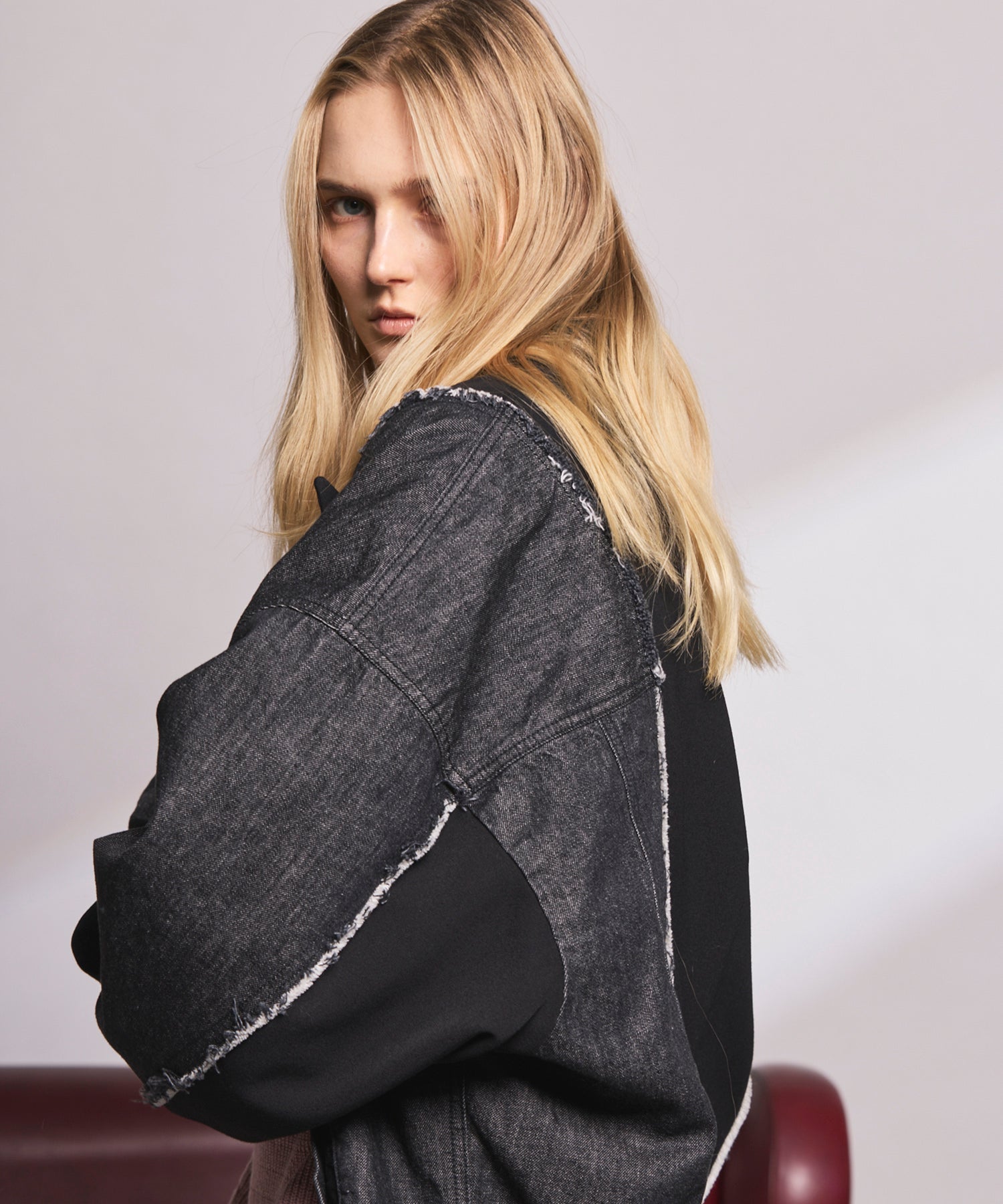 4种颜色Chambray可洗羊毛峰峰双胸夹克