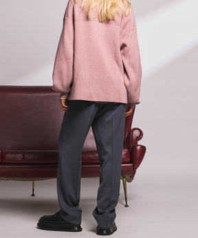 4 Colors Chambray Washable Wool Peaked Lapel Double Breasted Jacket