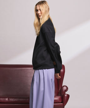 Crew Neck Prime-Over Pullover Sweatshirt