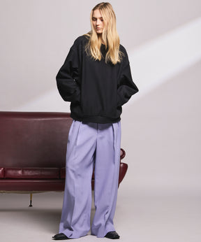 Crew Neck Prime-Over Pullover Sweatshirt