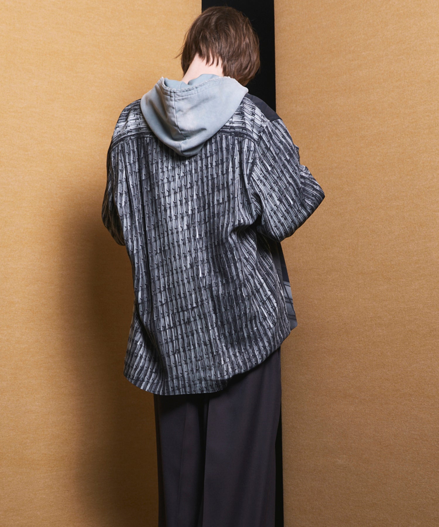 【Italian Dead Stock Fabric】Prime-Over Regular Collar Heavy-Weight Flannel Shirt Blouson