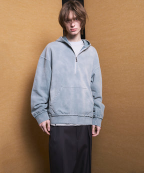 Deep Front Neck Prime-Over Half-zip Hoodie