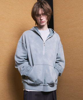 Deep Front Neck Prime-Over Half-zip Hoodie