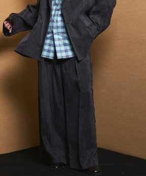 4 Colors Chambray Washable Wool Peaked Lapel Double Breasted Jacket