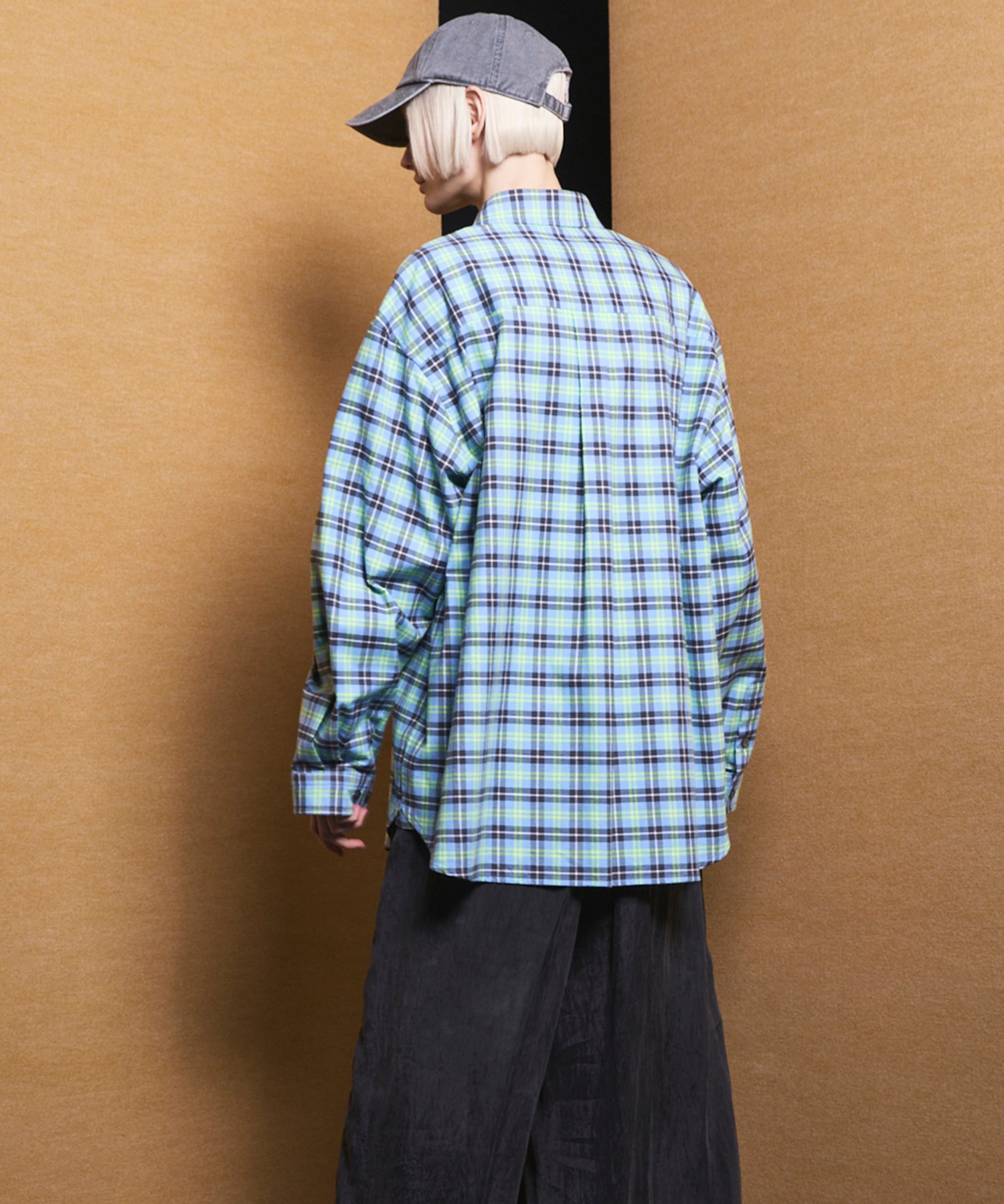 【Italian Dead Stock Fabric】Regular Collar Prime-Over Shirt