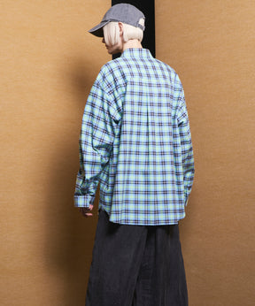 【Italian Dead Stock Fabric】Regular Collar Prime-Over Shirt