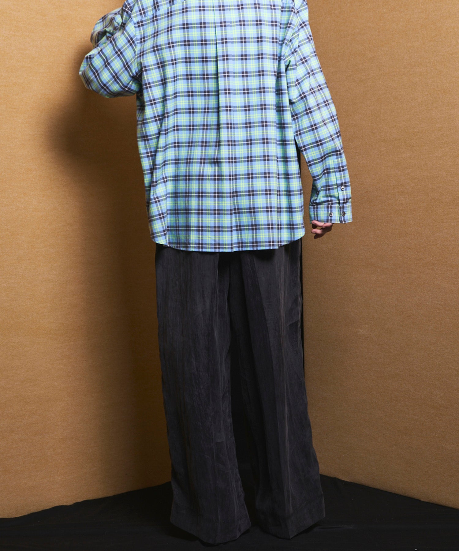 4 Colors Chambray Washable Wool Peaked Lapel Double Breasted Jacket