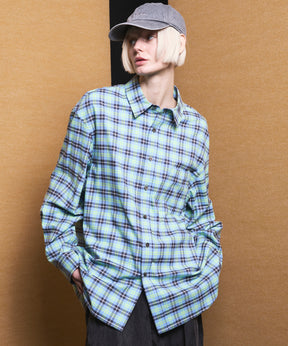 【Italian Dead Stock Fabric】Regular Collar Prime-Over Shirt